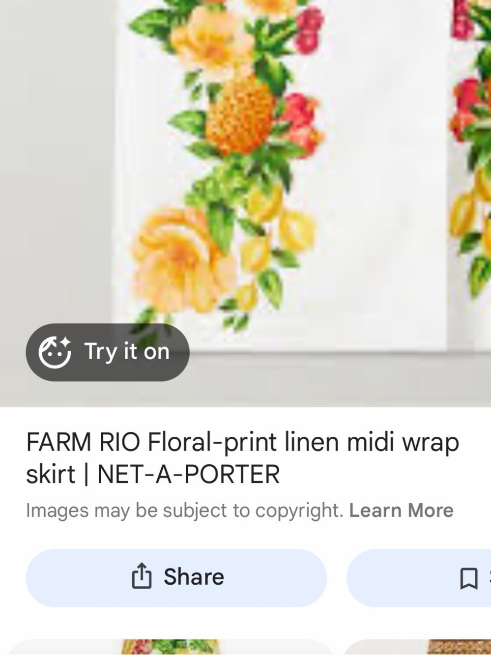 Farm Rio: PICNIC FLOWERS OFF - WHITE BUTTONNED MIDI SKIRT - Picture 10 of 10